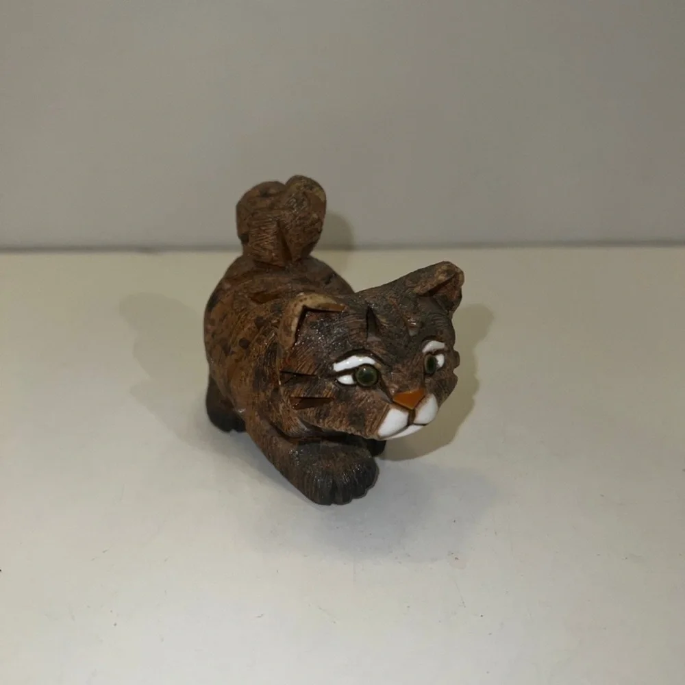 Charming Brown Cat Figurine
